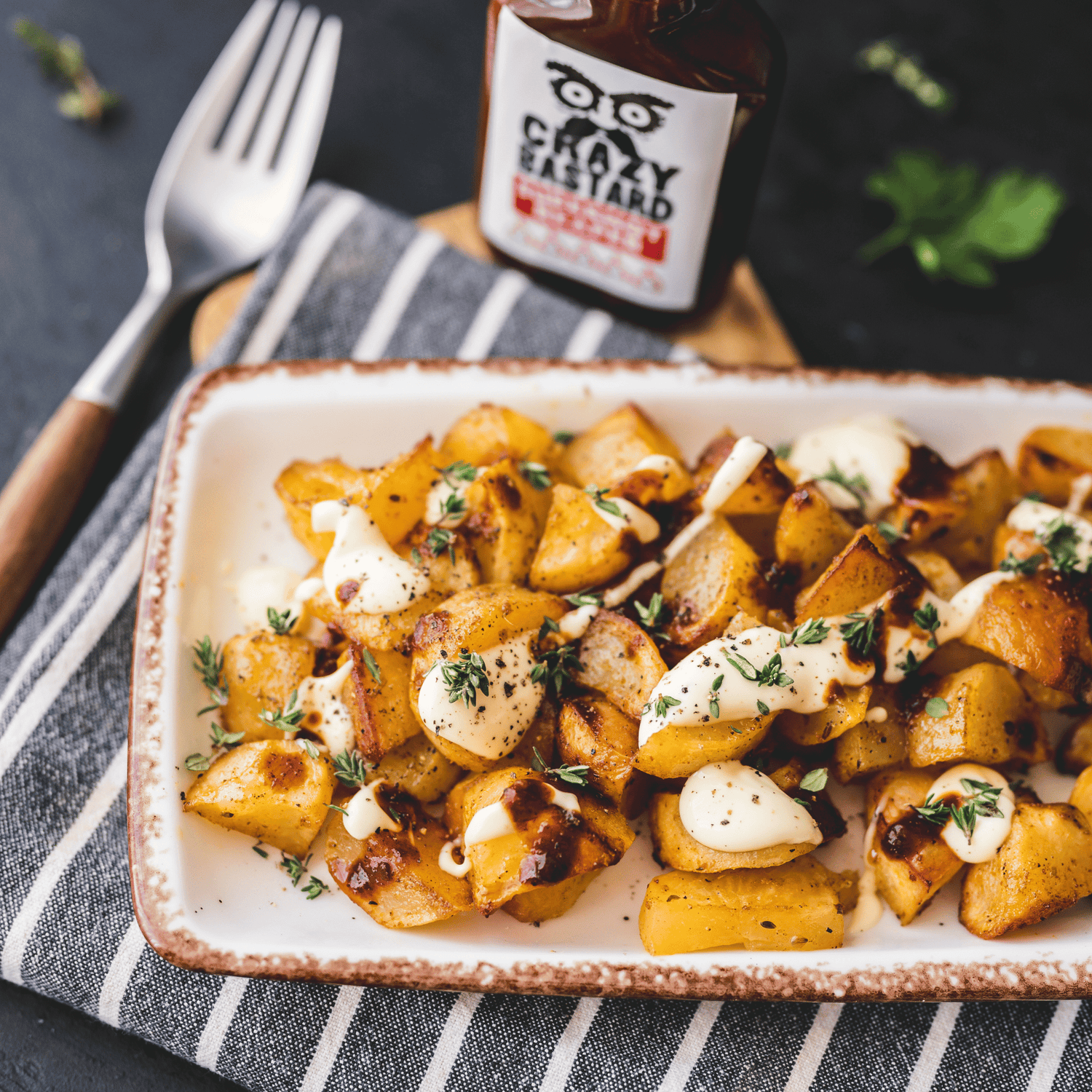 PATATAS BRAVAS ON FIRE WITH SUPERHOT REAPER HOT SAUCE